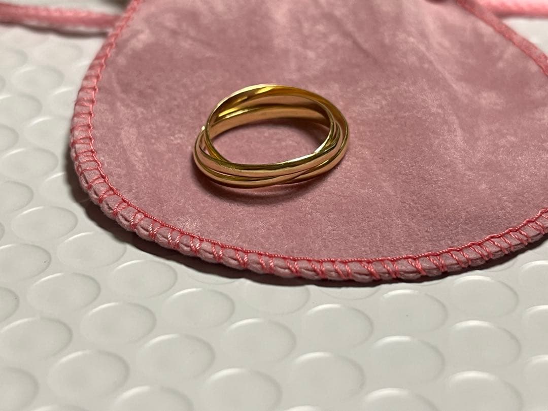 K18イエローゴールド トリニティリング 16号