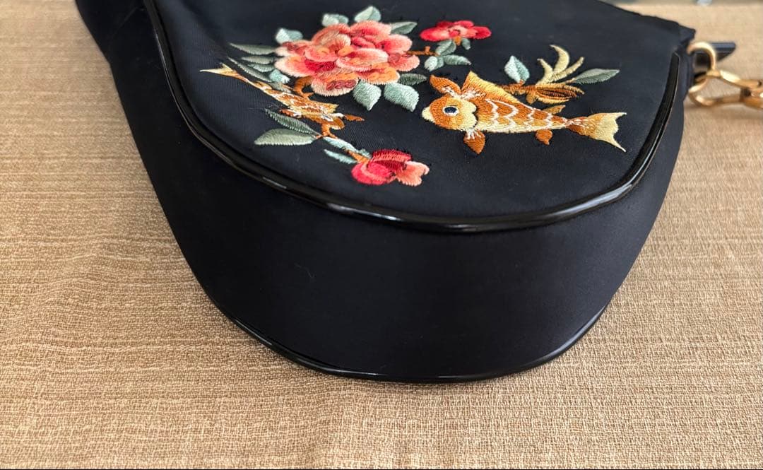 Dior アクセサリーポーチ サドルバッグ 刺繍 ディオール ヴィンテージ 金魚