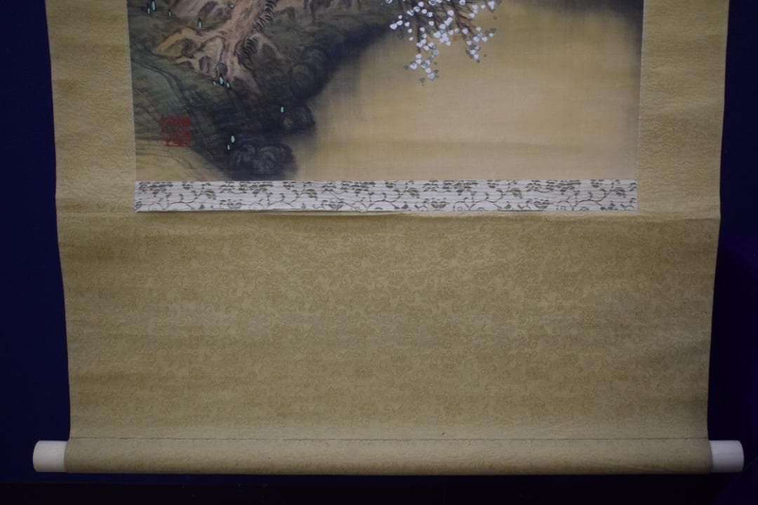 真作】藤島静邨/静村/山水図/桃の春図/掛軸☆宝船☆Z-561 - メルカリ