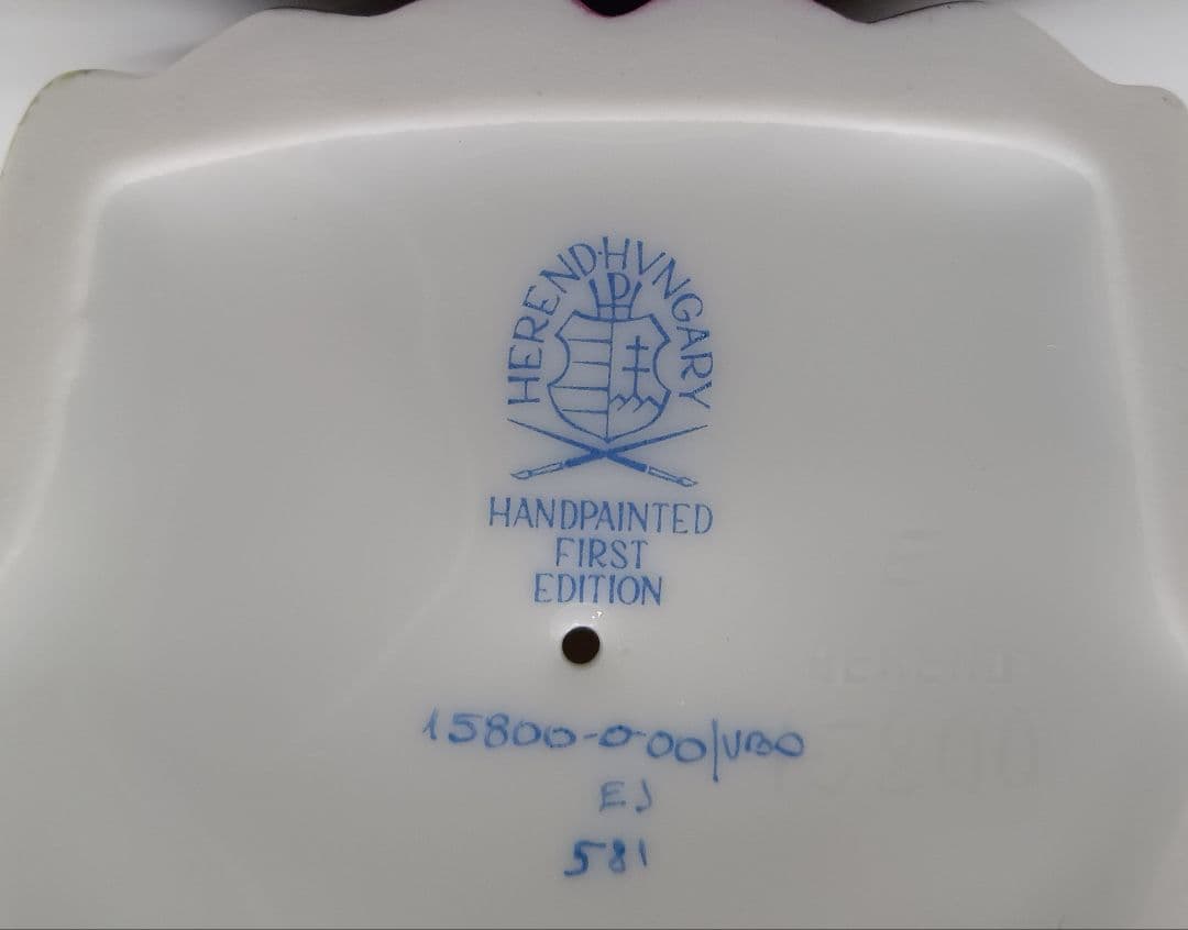 HEREND ヘレンド ヴィクトリアブーケ 雛人形 立ち雛 台座付き