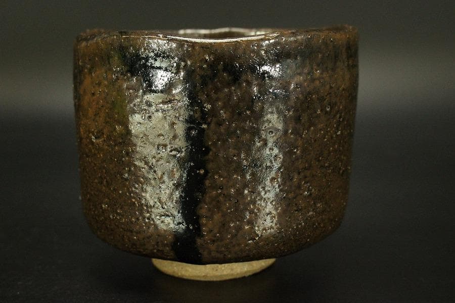 茶道具 うぐいす窯 瀬戸釉 筒茶碗 お稽古用(A515)