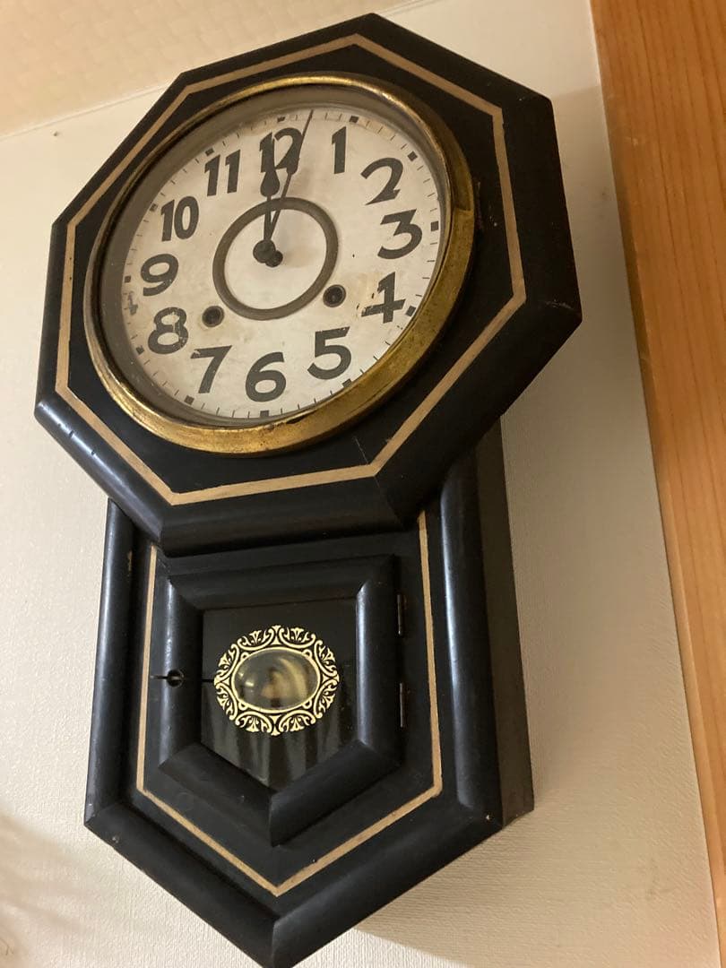 昭和レトロ SEIKOSHAゼンマイ式振り子時計 稼働品①