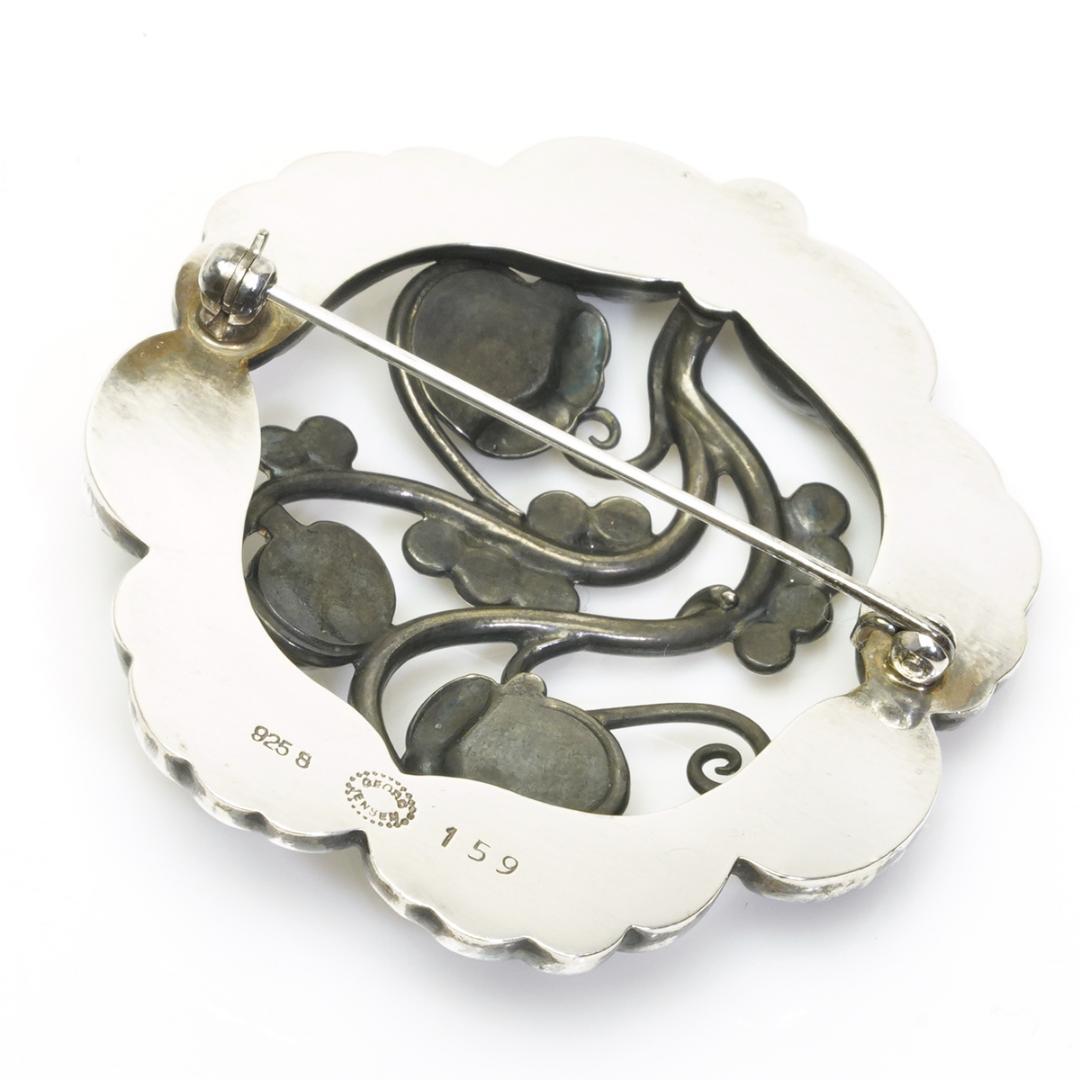 ジョージジェンセン 159 ブローチ ムーンストーン 2 ムーンライト