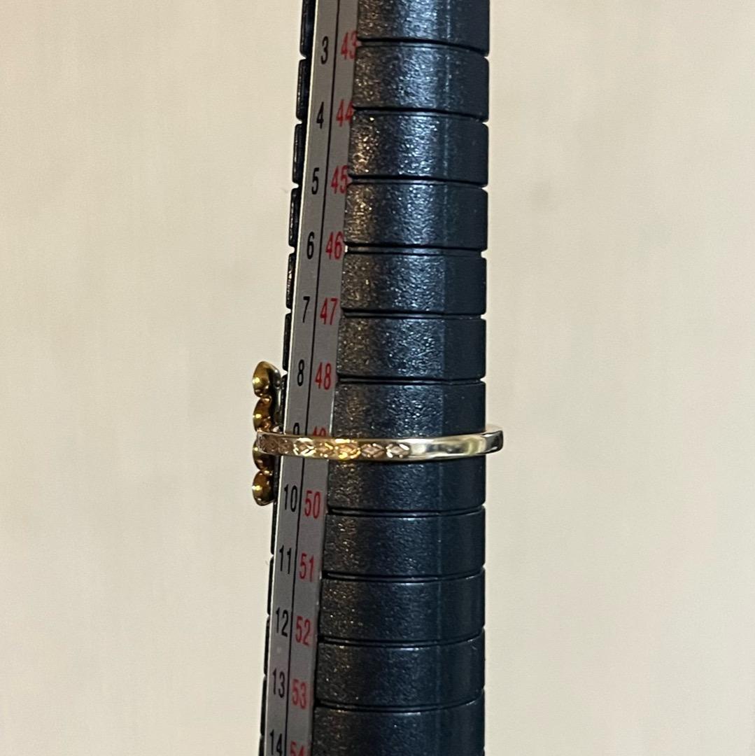 agete。ピンクトルマリンリング。k10。9号。#9アガット。イエローゴールド