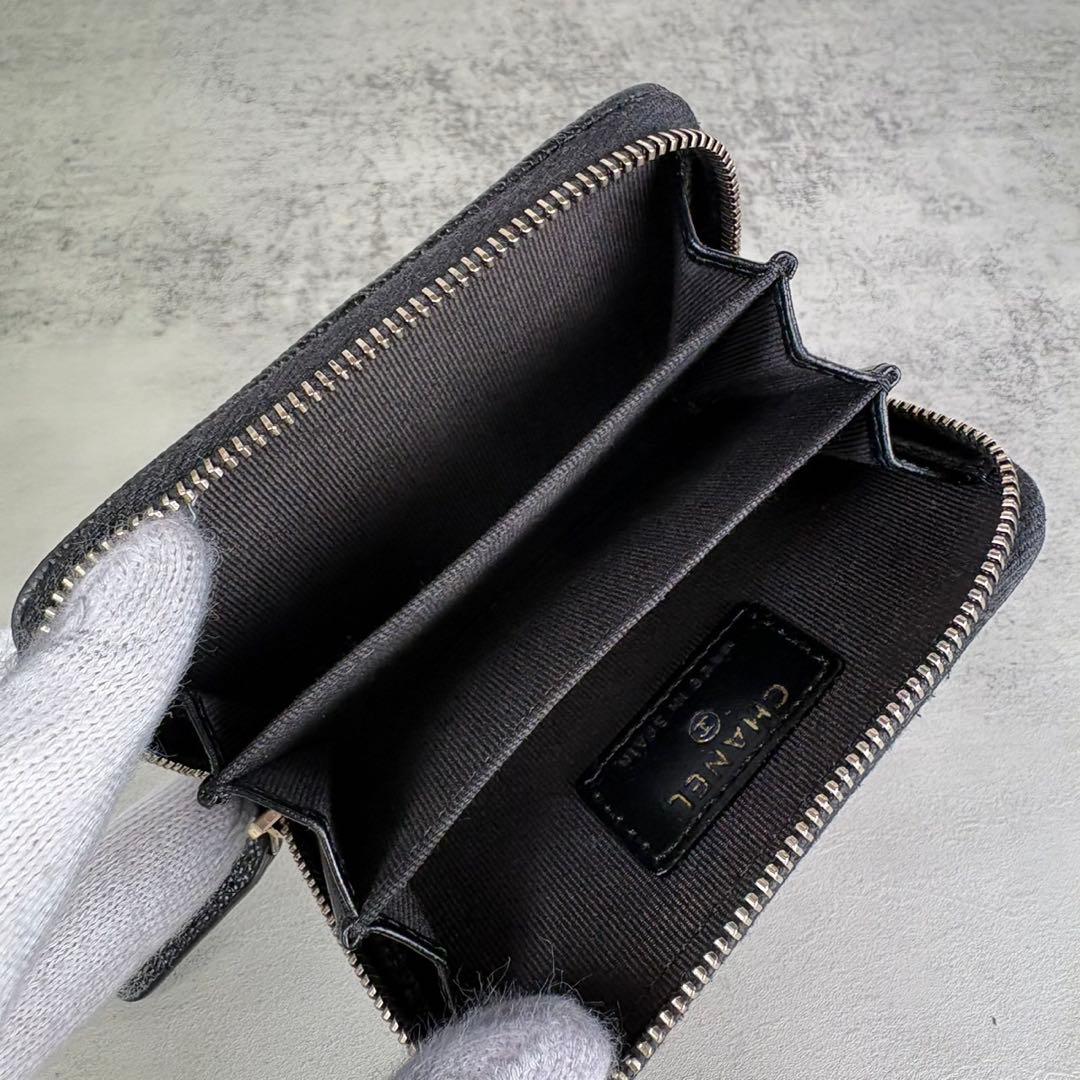 CHANEL キャビアスキン　トランプ　マトラッセ　ケース　カードケース