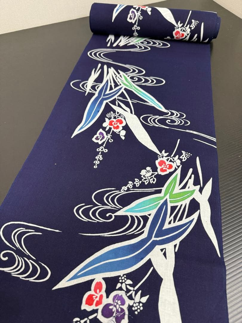 202)浴衣　反物　5点セット　着尺　綿100%