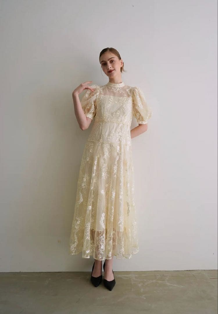 スーツ・フォーマル・ドレス Acka. lace flare dress size1