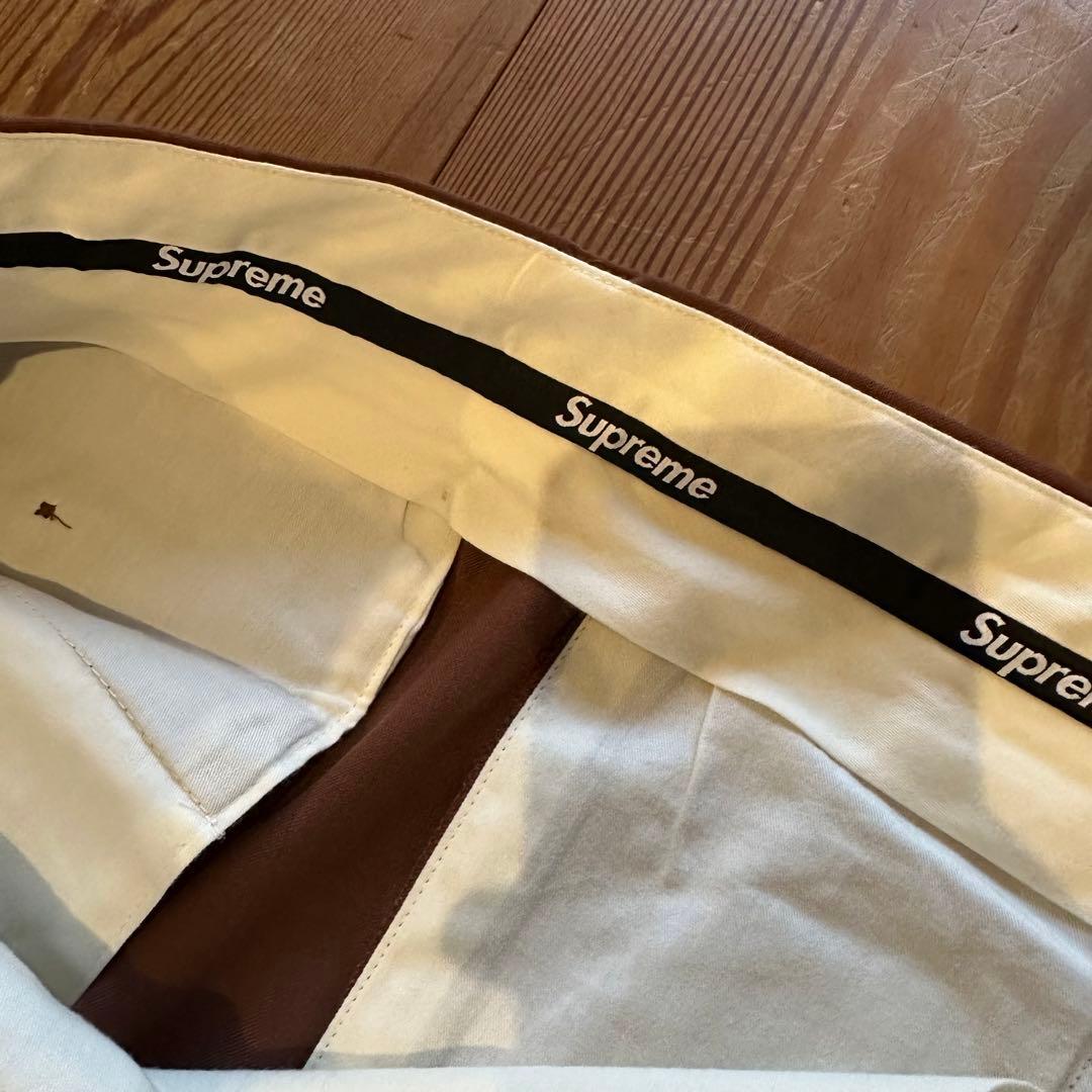 超希少サイズ❗️Supreme ブラウン pleated trouser 34
