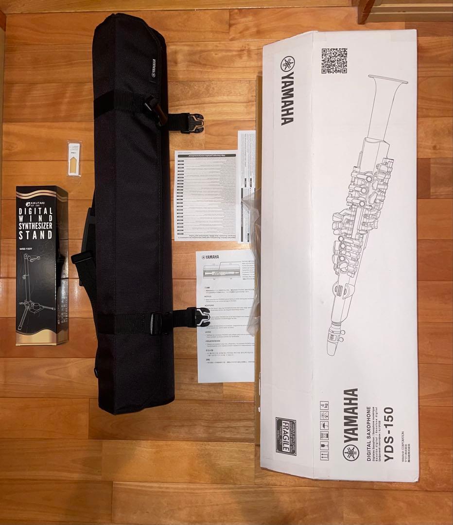 YDS-150 ヤマハ電子サックス 電子楽器 スタンド付き 黒色