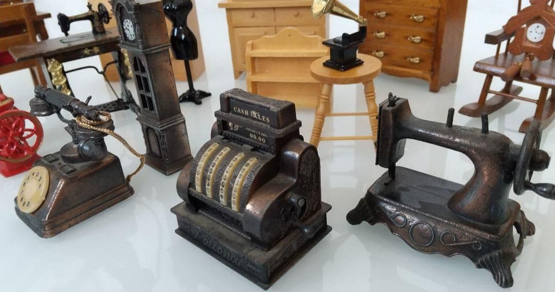 【ヴィンテージ家具】金属製 ミニ ミニチュア 家具 セット インテリア雑貨 小物