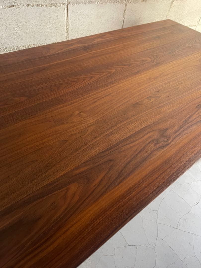 ウォールナット 無垢材　150 ダイニングテーブル　木脚　国産メーカー