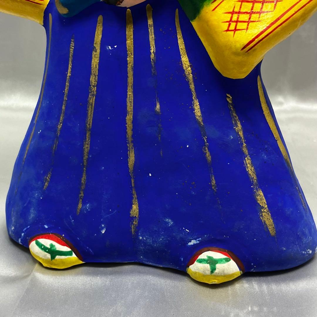 昭和31年作】 郷土玩具 土人形 高砂 2体セット 縁起物 尉と姥 夫婦円満