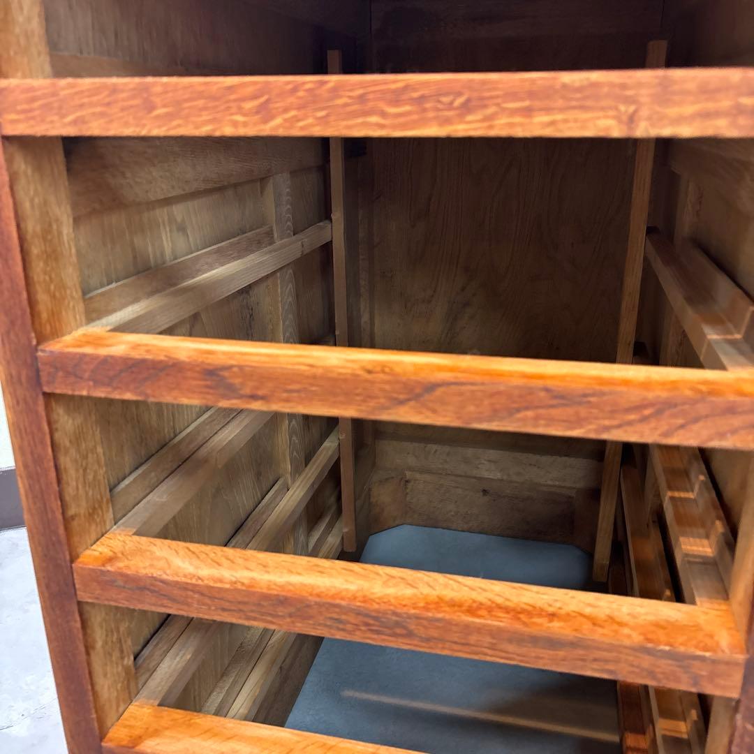 昭和レトロ 木製 5段引き出し｜無垢材 チェスト 大型ラック｜木製