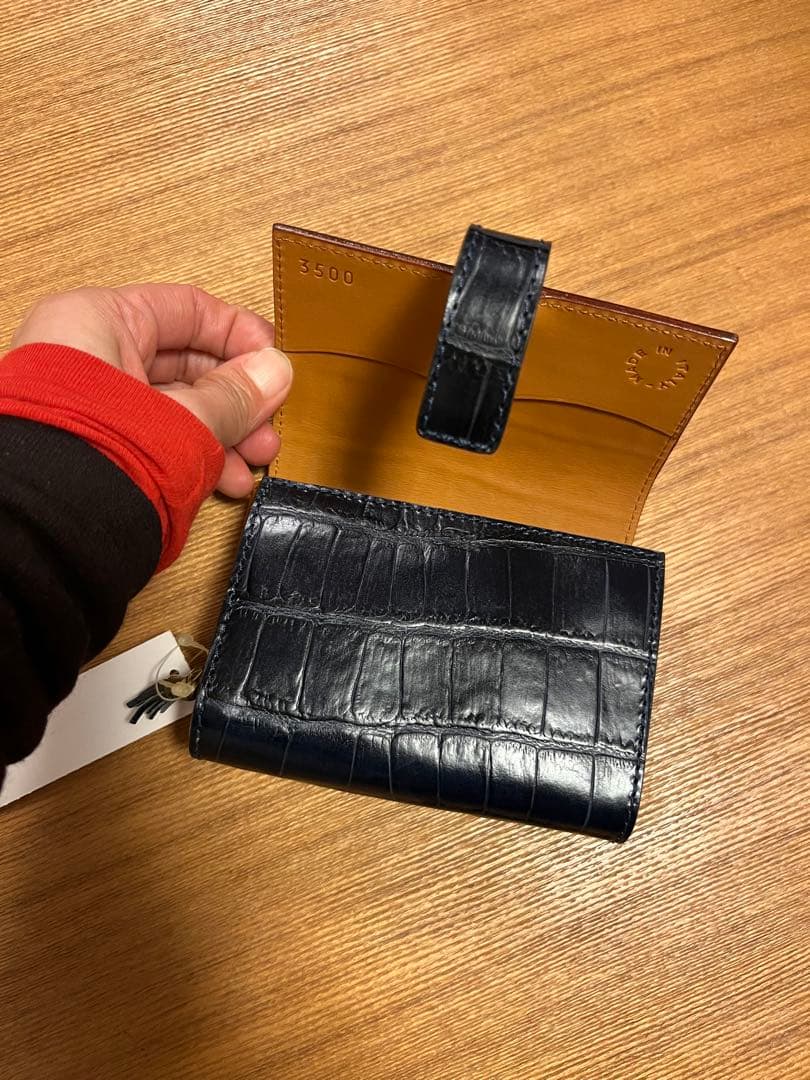 【新品】Felisi 財布 BLUE クロコダイル型押し