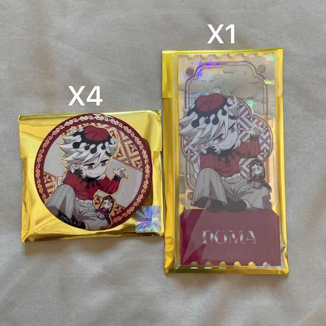 鬼滅の刃 中国限定 非遺 童磨 缶バッジ、アクリルチケット セット 鬼