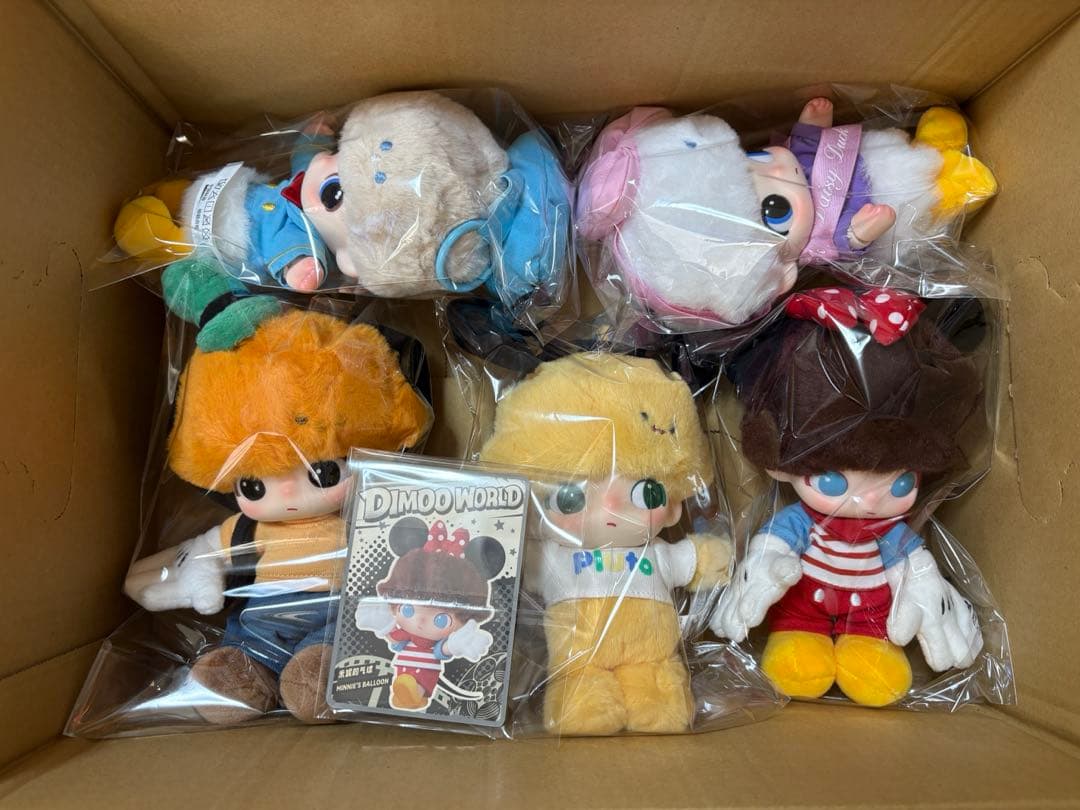 DIMOO WORLD×DISNEY ぬいぐるみキーチェーン 5点セット