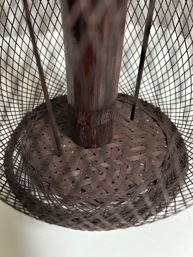 船橋重郎作 瓢形 手付竹花籠 (茶道具)