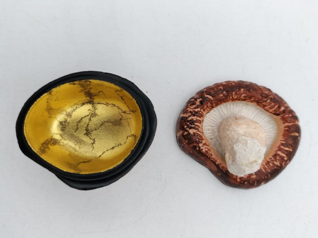 b119 【新品・未使用】香合 乾漆 椎茸 畦地粒俵 木箱 茶道具 多喜翁 風炉