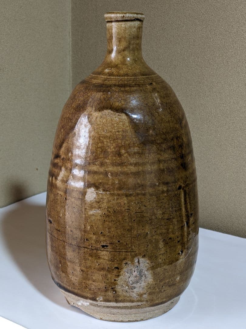 ♦古瀬戸 酒器 灰釉徳利 江戸時代初期〜桃山時代 一輪挿し 花器 骨董品