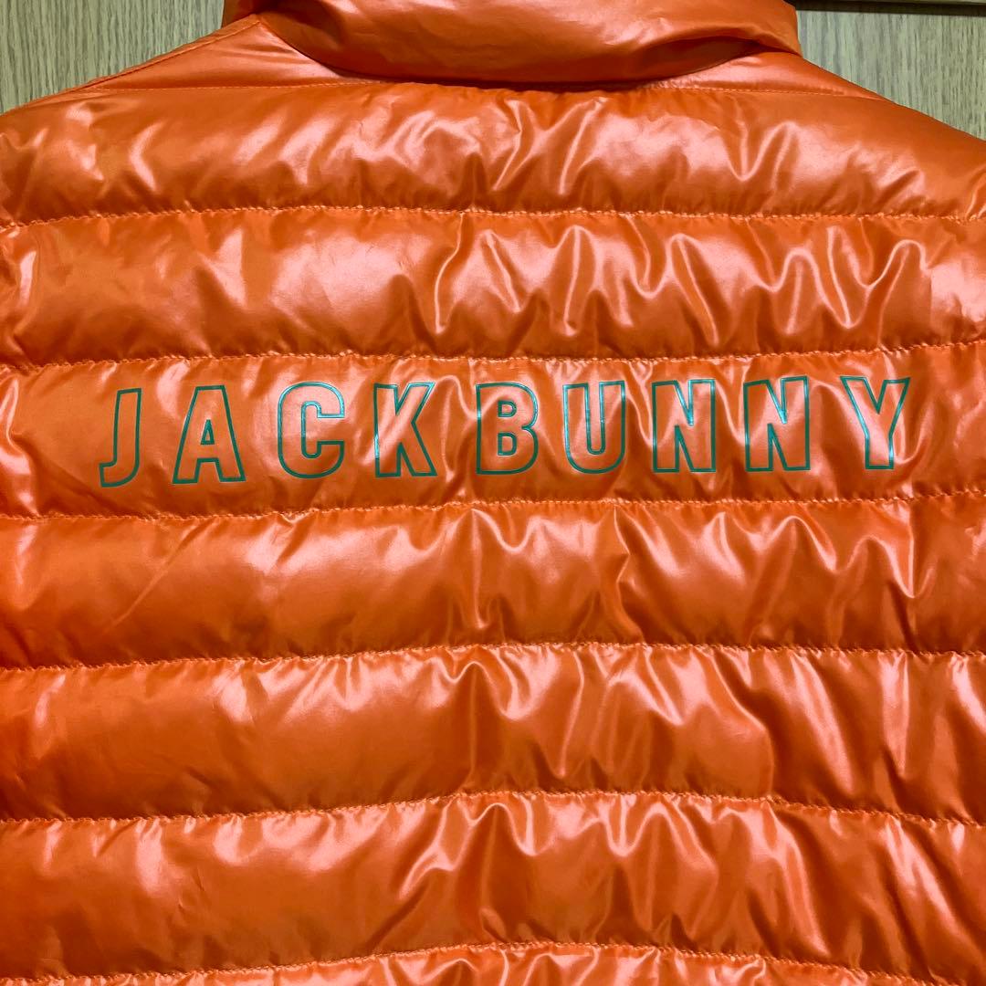美品・ジャックバニーオレンジ ダウンジャケット フロントポケット付き