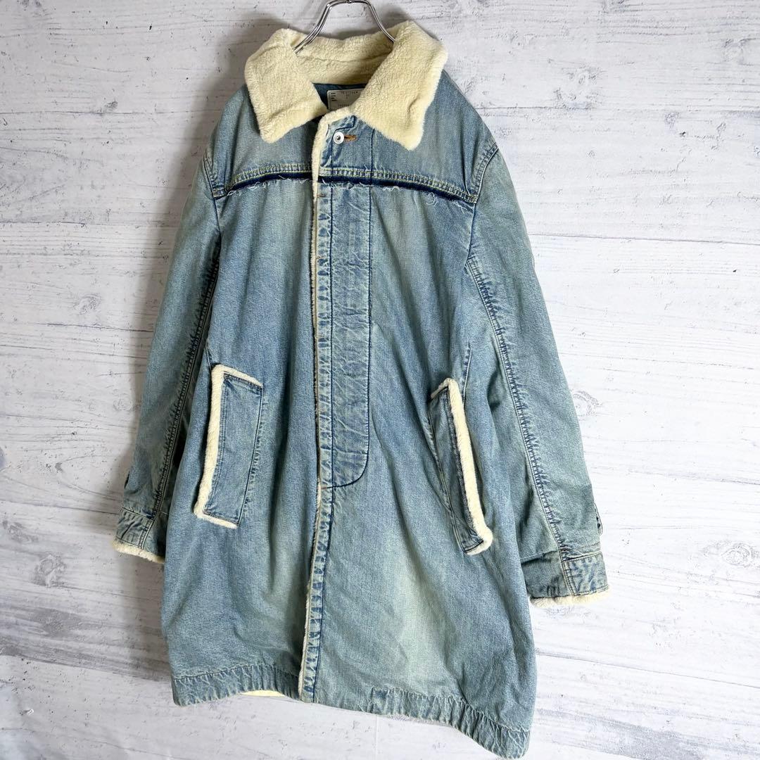 sacai 18AWリメイクボアデニムコート L相当