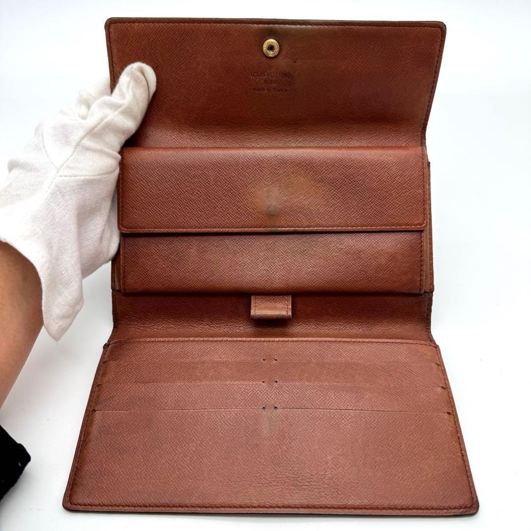 美品✨️ルイヴィトン　インターナショナル　三つ折り財布　長財布　wallet