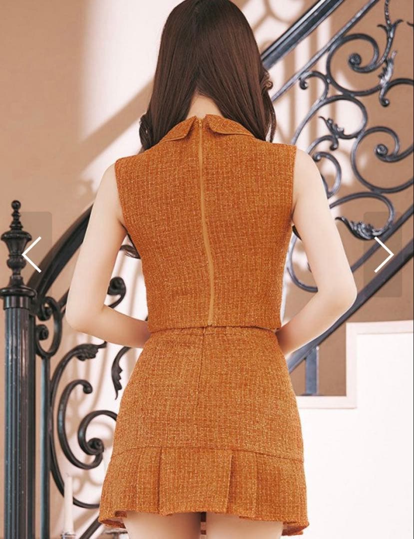 マーメイドツイードパールボタンドレス JEWELS