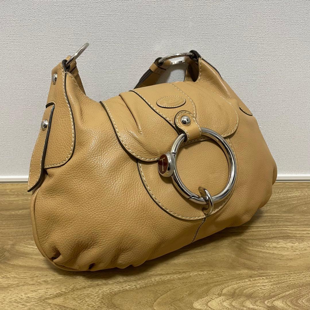 《美品》TOD’S （トッズ）レザー ショルダーバッグ ライトブラウン