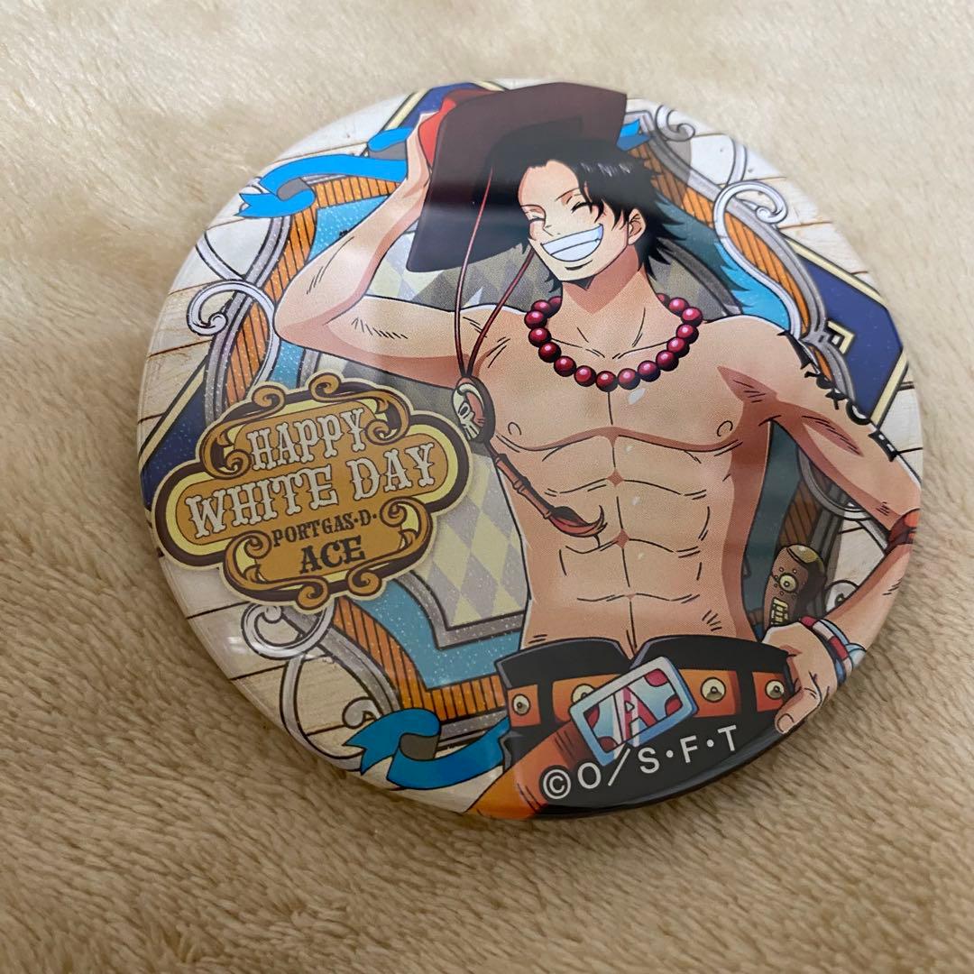 エース ONEPIECE 輩缶バッジ White Day