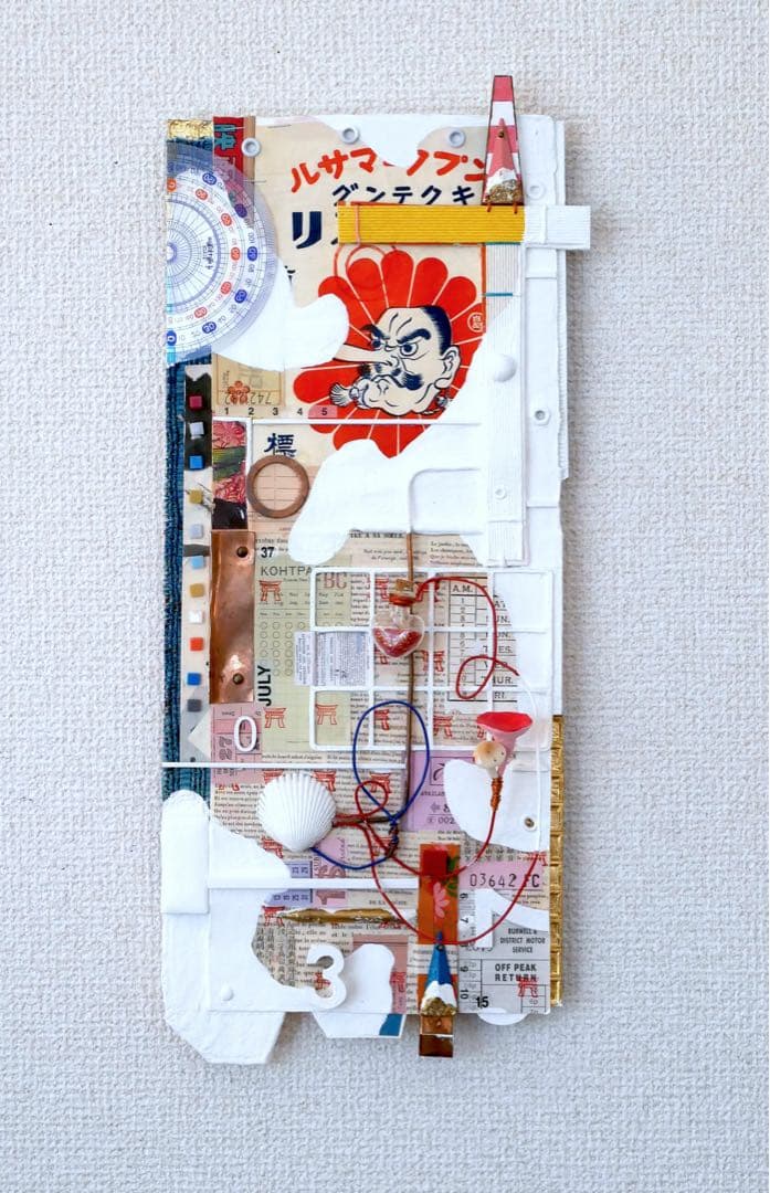 立体コラージュアート ウォールアート 額装済み