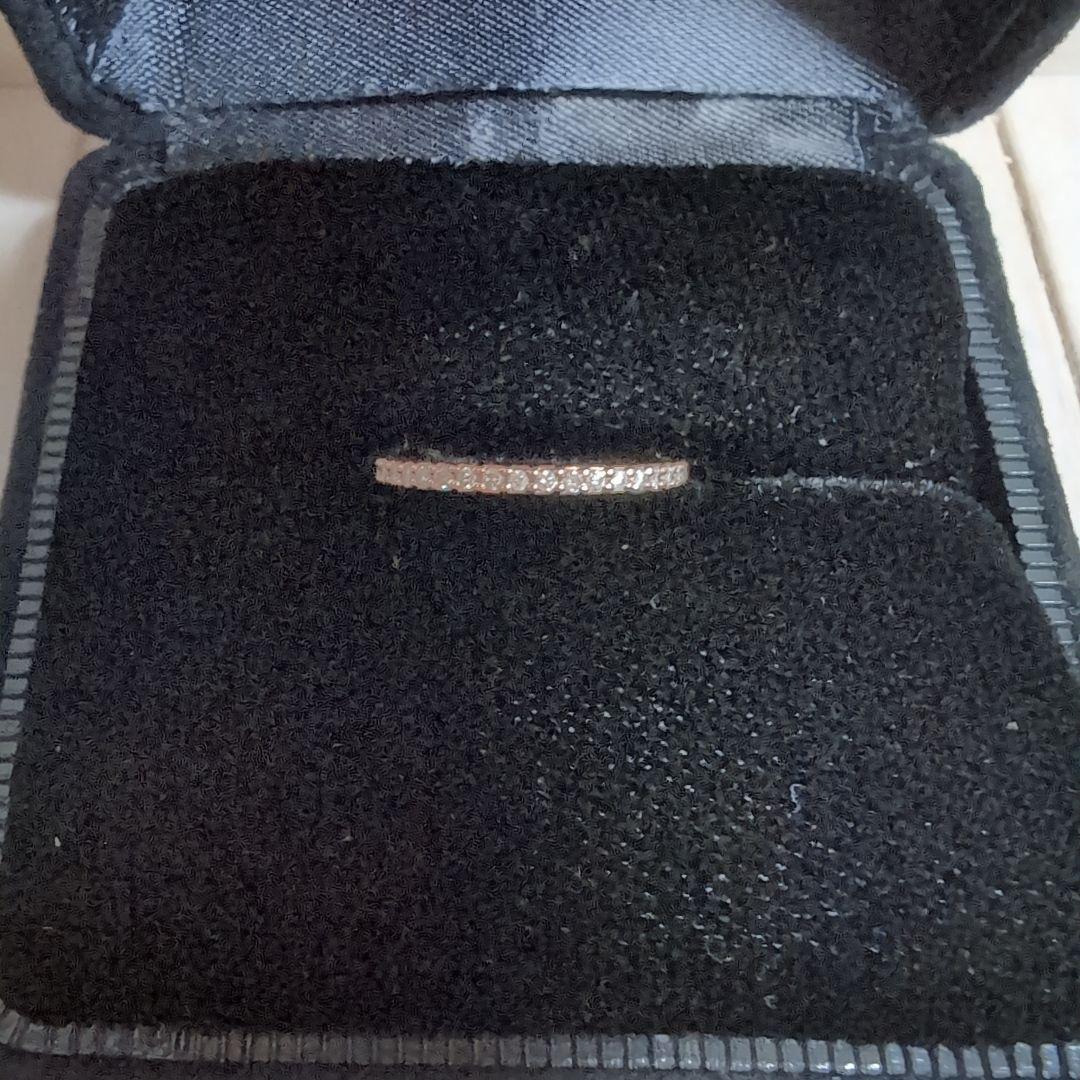 4℃ K10 ダイヤモンド ピンキーリングハーフエタニティ