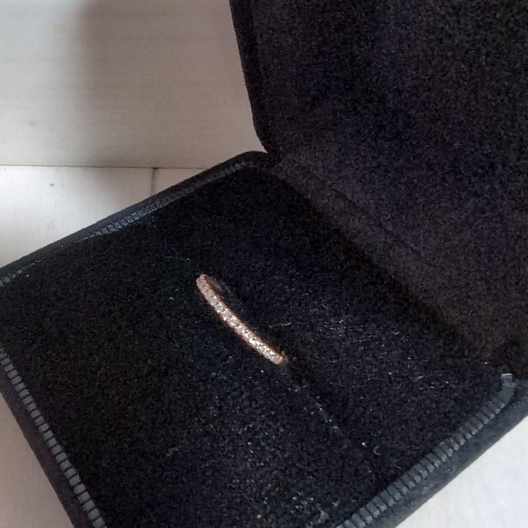 4℃ K10 ダイヤモンド ピンキーリングハーフエタニティ