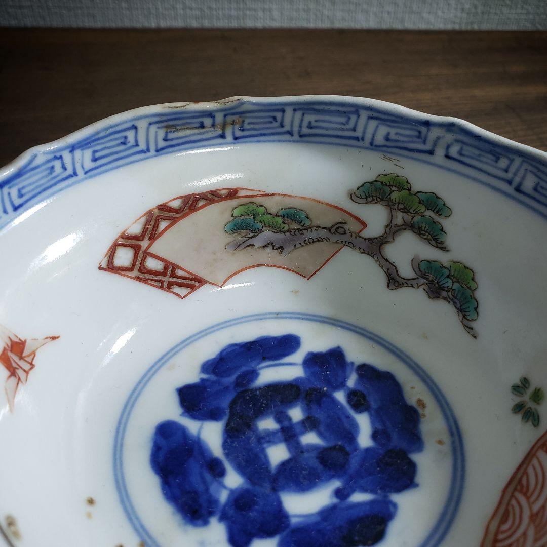 鉢　小鉢　向付　古伊万里　小丼　松竹梅　折り鶴
