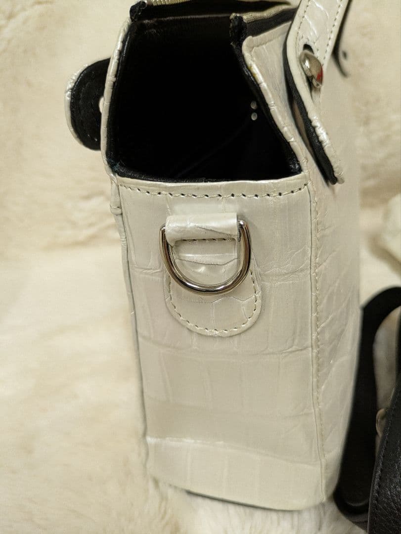 クロコダイル皮革　2wayハンドバッグ