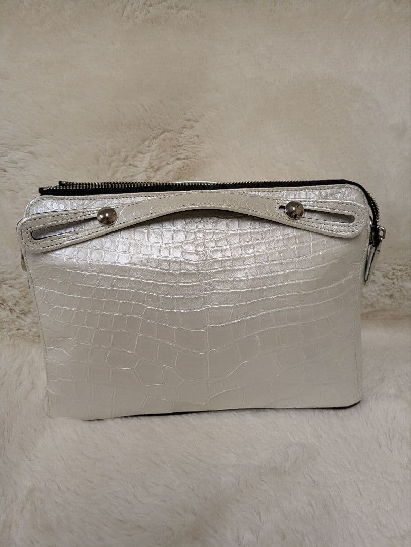 クロコダイル皮革　2wayハンドバッグ