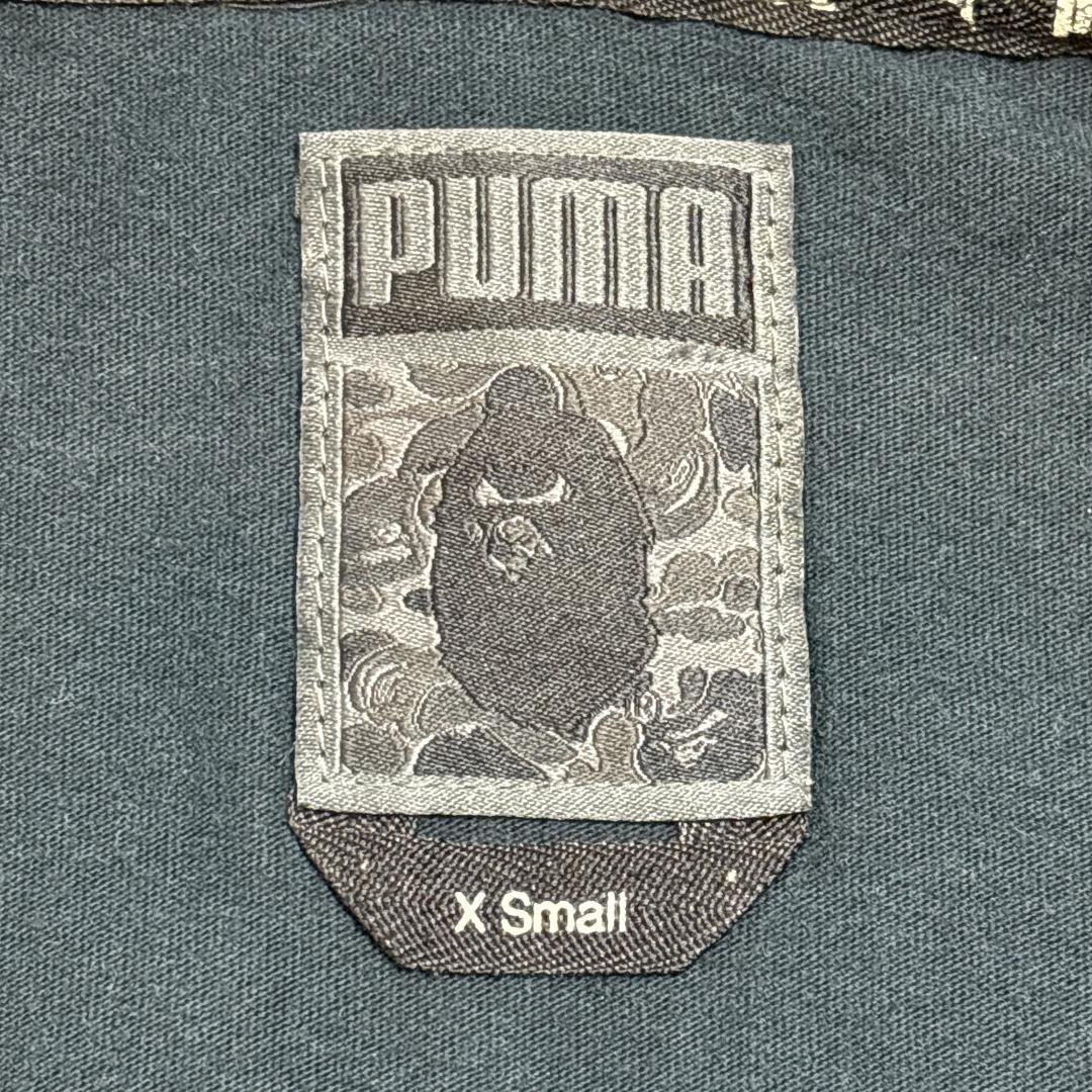 希少 APE PUMA シャークパーカー フーディー カモ 迷彩 XS ブラック