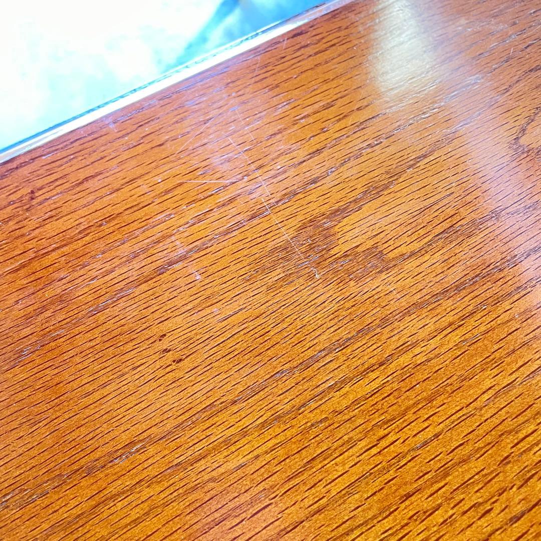 HR622【木目とラタンが美しい】三越ブルージュ　バタフライテーブル　三越家具