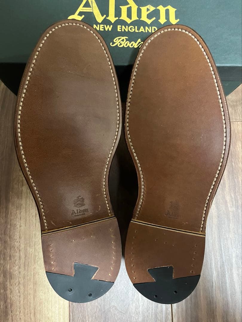 新品 レア オールデン J.CREW別注 US8D クロムエクセル プレーントゥ