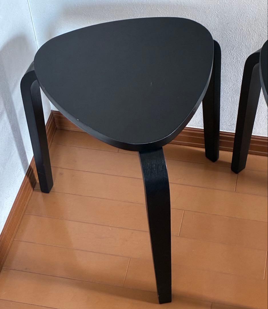 IKEA イケア　KYRRE シルレ　スツール　2脚セット　ブラック