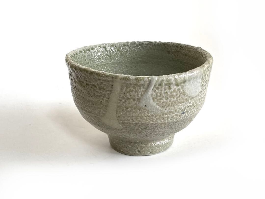 陶芸家　人間国宝　濱田庄司　浜田庄司　塩釉白流掛茶碗　茶盌　抹茶碗　共箱　益子