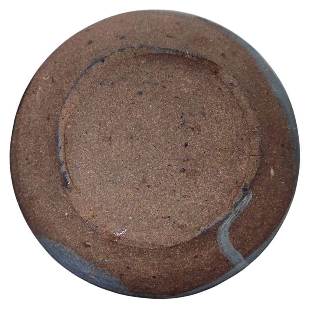 希少 越後太丘焼 織部釉水差 茶道具 明治レトロ