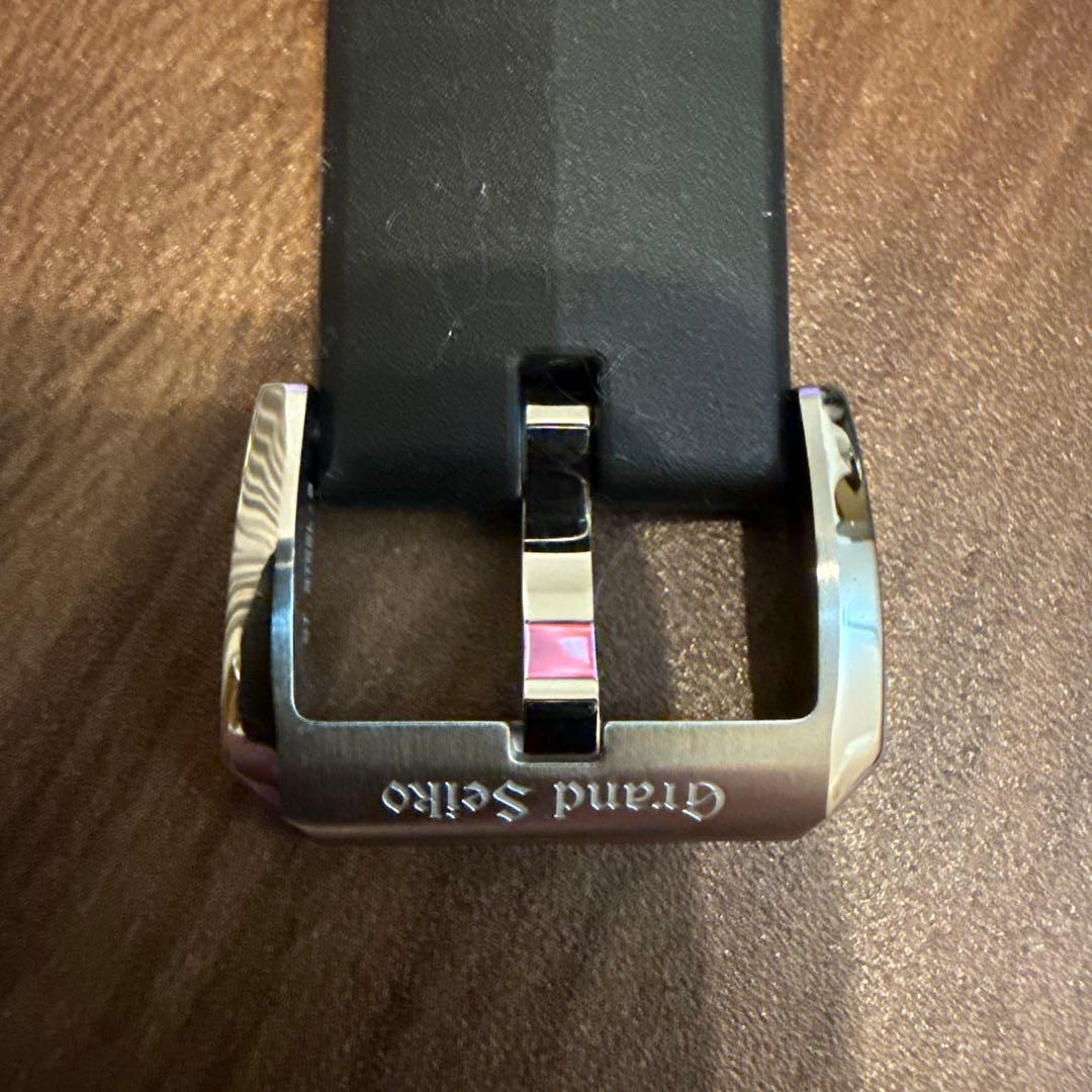 グランドセイコー　ブラック ラバーベルト ステンレスバックル　22ミリ