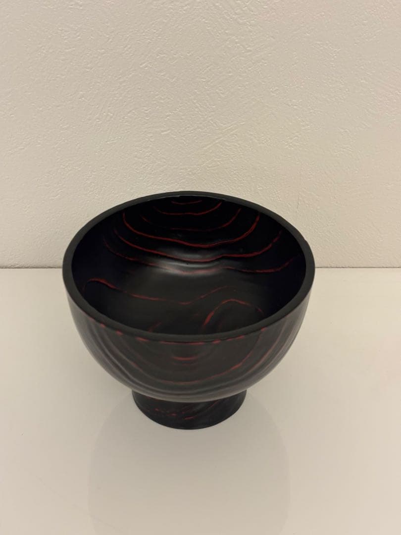 合鹿椀　紙箱付き　　輪島塗　角偉三郎？