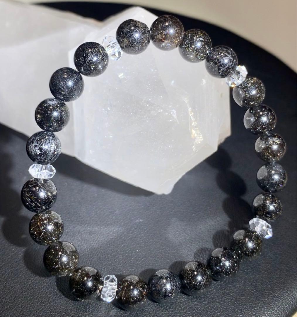 ★翠雨さま★【激レア】ブラックルチルクォーツ(プラチナルチルクォーツ)