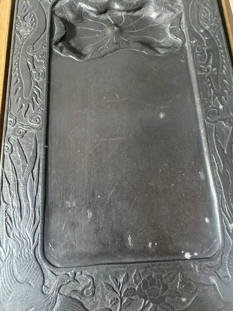 2611 中国 古硯 工芸品 書道具 龍文 彫刻｜硯 龍 彫刻 書道具