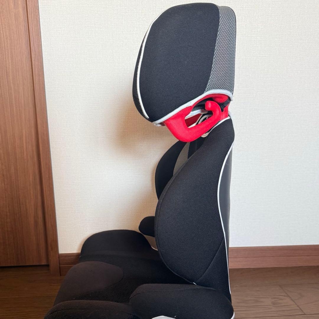 美品】エールべべ ジュニアシート サラット3ステップ クワトロST 黒 赤