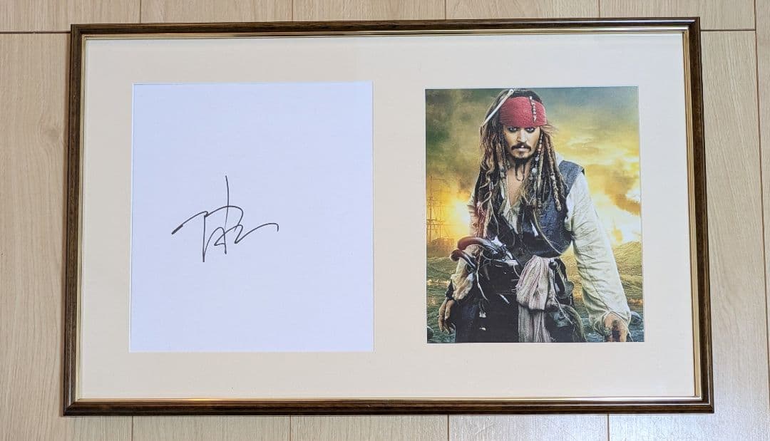 ジョニーデップ　直筆サイン色紙 パイレーツ・オブ・カリビアン コミコン SWAU