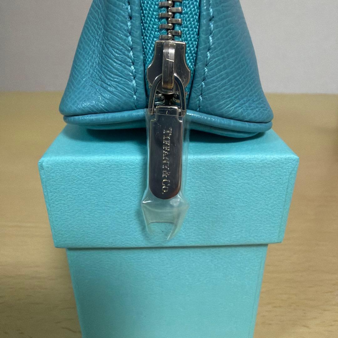 Tiffany & Co. 水色レザー筆箱