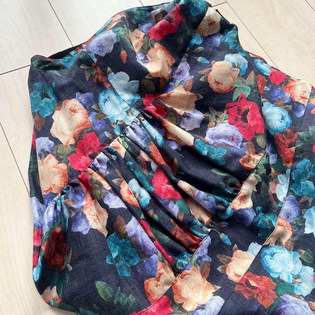 16AW tricot COMMEdesGARCONS スカート 花柄 変形