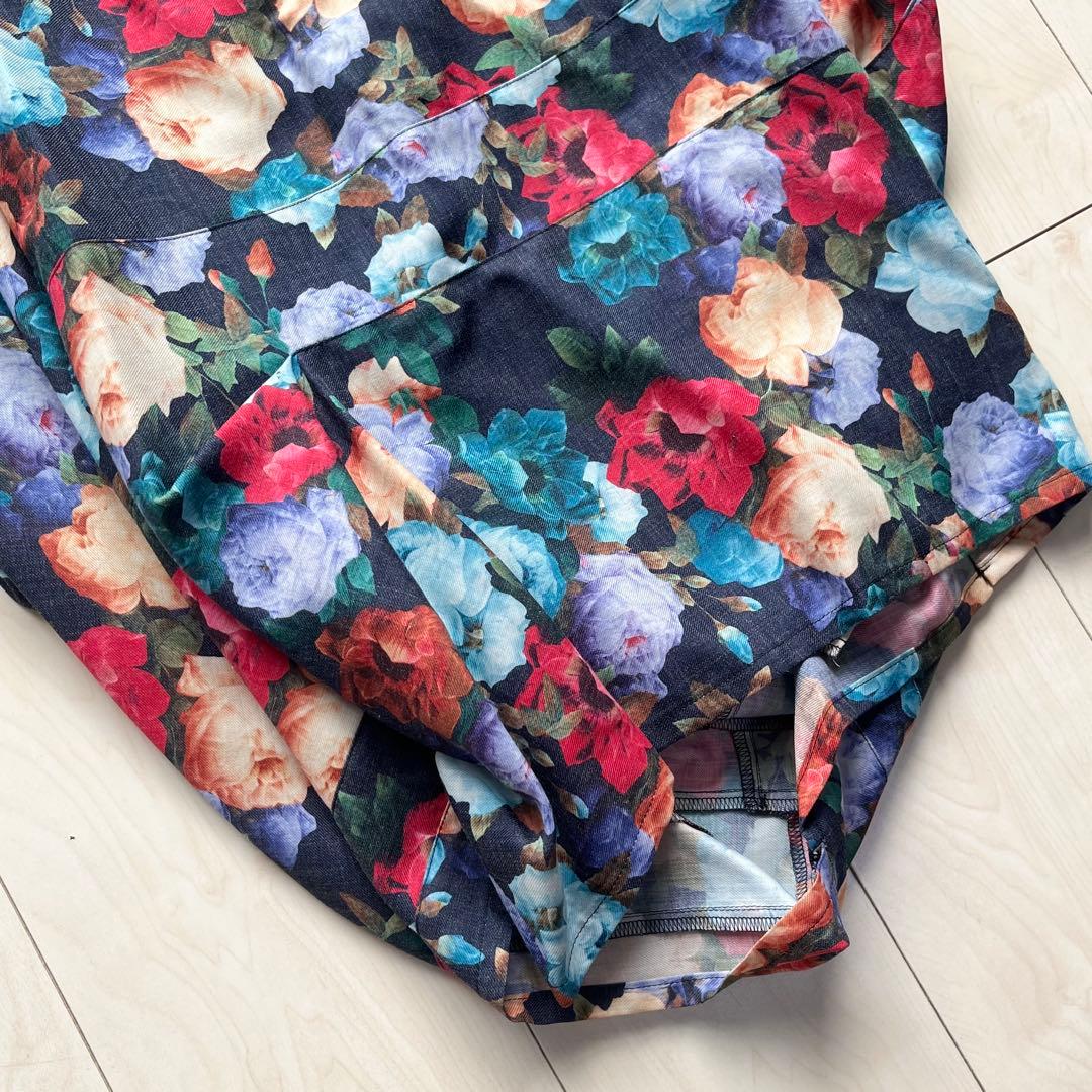 16AW tricot COMMEdesGARCONS スカート 花柄 変形